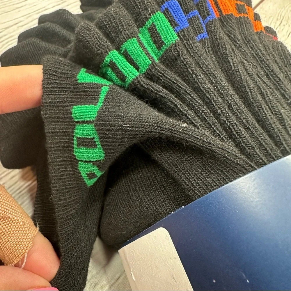 NWT Polo Ralph Lauren Men's Black no show Socks 8pk bright 